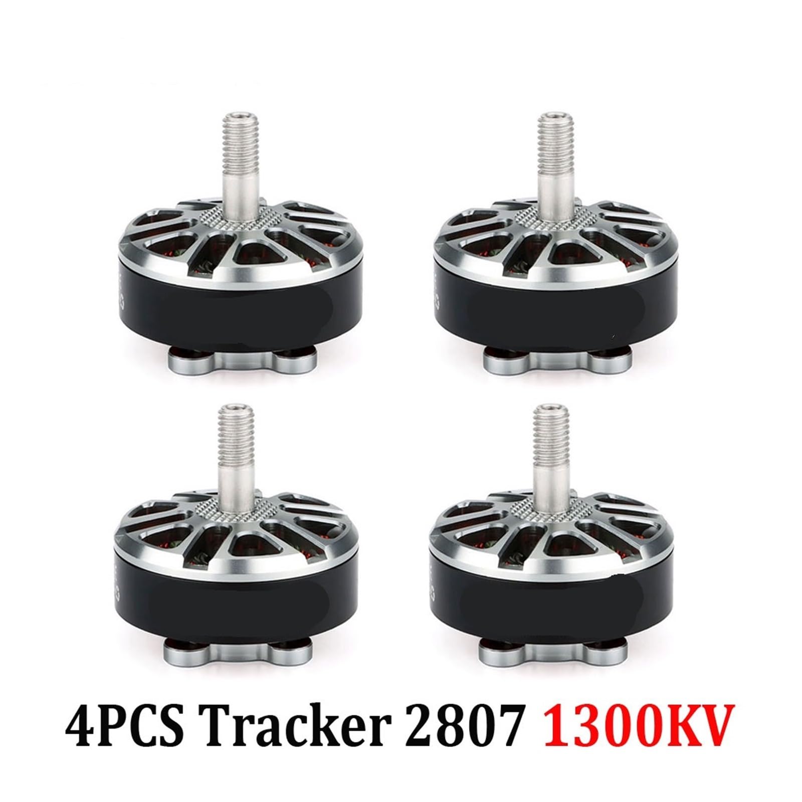 motor brushless Lote de 4 motores sin escobillas 2807 de 1300 kV y 1700 kV, 4S-6S, for drones FPV Freestyle LR7 de 7 y 8 pulgadas.(4Pcs 2807 1300KV)