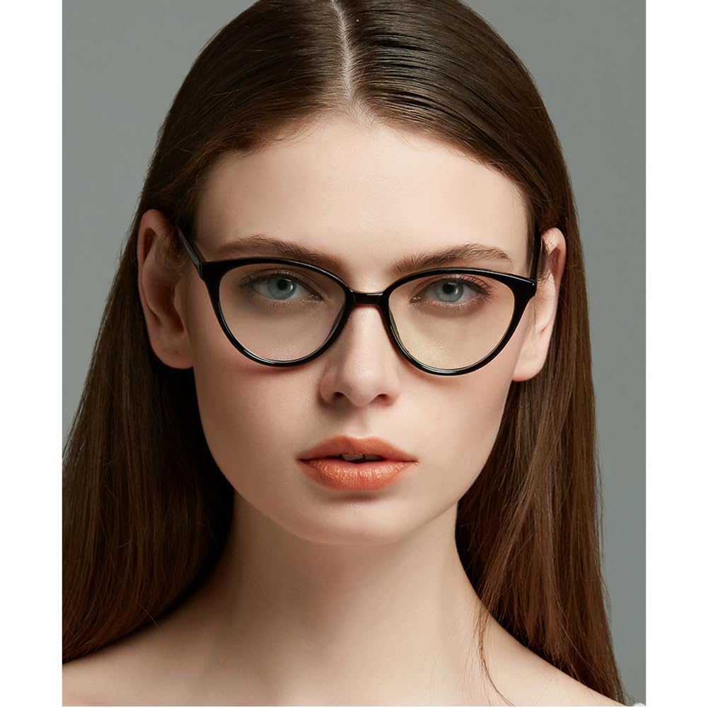 JIETIAN Las Mujeres de Moda Anti-luz Azul HD Gafas de Lectura, Ultra-Ligero Gato Gafas de Montura 1,56 lectores de Lentes de Resina asférica,03,+2.25