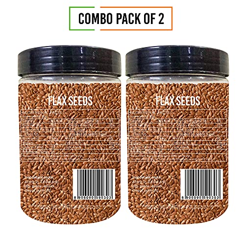 Image of Chef Urbano Flax Seeds 600 Gms Pack of 2 | Alsi Seed | Raw and Natural | Immunity Booster | Rich in Protein and Fiber | Seeds for Eating | Diet Food