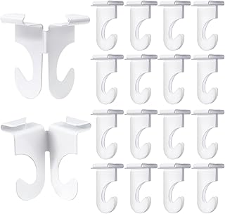 OALEN Drop Ceiling Hooks for Classrooms &Offices, Heavy Duty Ceiling Hooks, Suspended Ceiling Hooks for Hanging Plants & Decorations, Metal T-Bar Hooks for Suspended Drop Ceiling Tiles (20White)