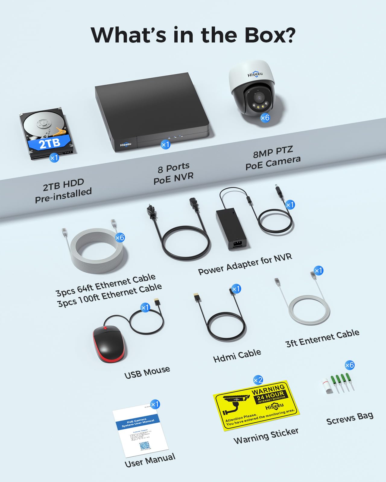 ieGeek 4K PoE Security Camera System with 8CH 2TB HDD for 24/7 Recording product image 18