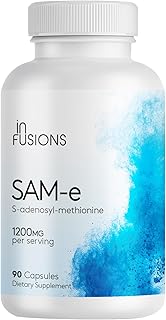 Infusions Maximum Strength Pure SAM-e 1200mg 90 Vegetable Capsules (S-adensoyl-methionine) Dietary Supplement