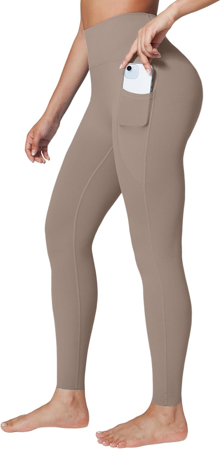 BRXL Leggings No Front Seam High Waist Tummy Control Yoga Pants for Women with Pockets BrxlZero Workout Leggings 25"