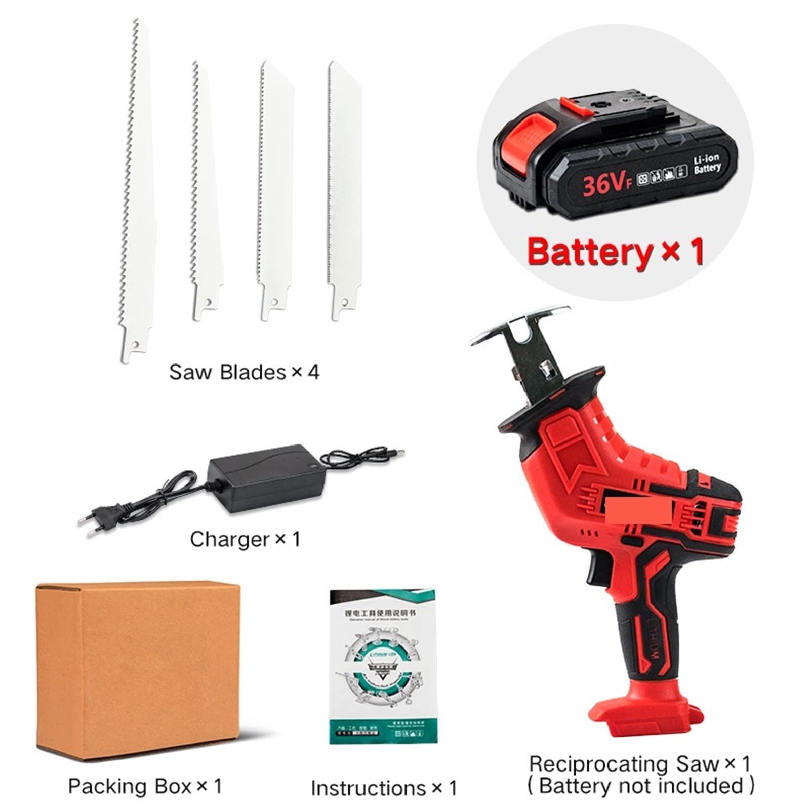 Piła Stołowa, Bezprzewodowa piła szablasta przenośna wymiana piły elektrycznej z baterią litową Mini piła stołowa(RS01-1 Battery)