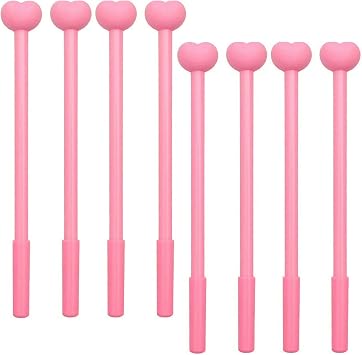 Fashion Cute Colorful Kawaii Lovely Cartoon Pink Heart Gel Ball Pens Office School Supply Stationery Pen8PCS