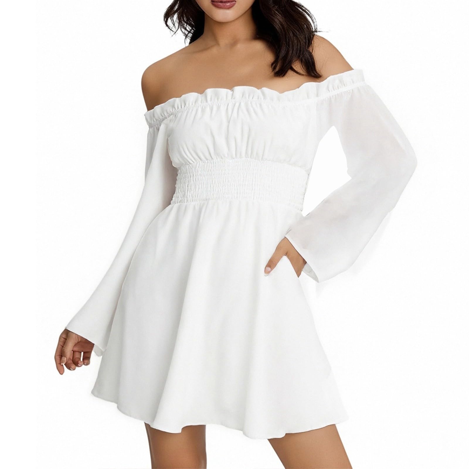 Robe à une épaule fluide et agréable à porter pour sortie décontractée