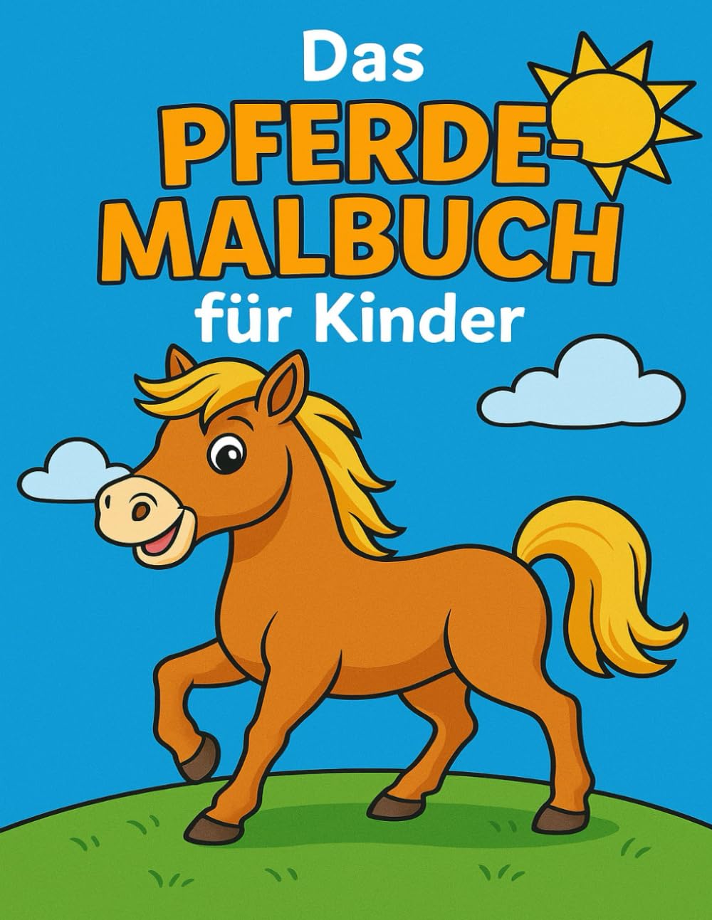 Das Pferde-Malbuch für Kinder: 30 liebevolle Motive zum Ausmalen