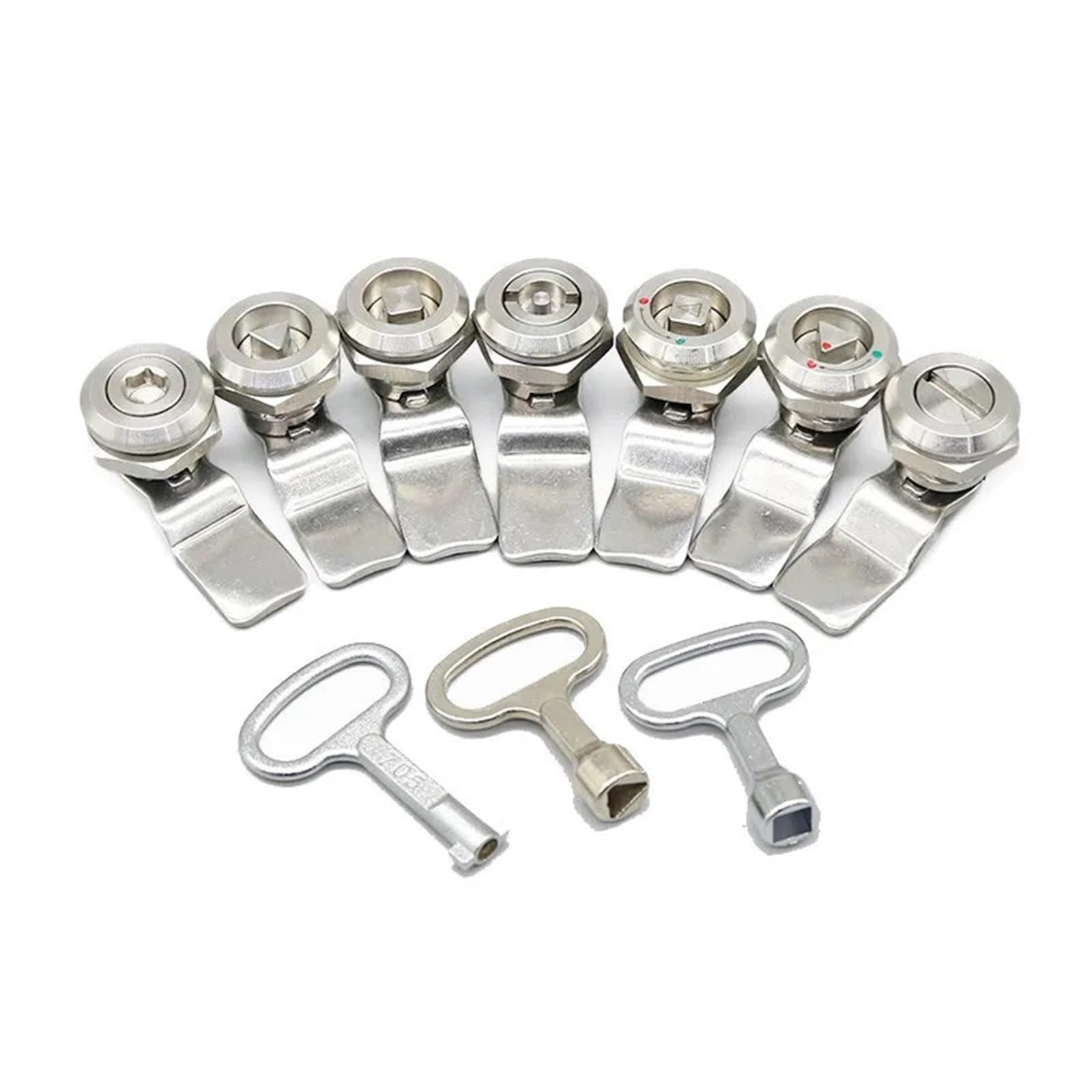 WQGQPXOB 304 Stainless Steel Triangle Lock MS705 Tongue Opening 22mm Distribution Box Equipment Cinet Door Elevator Cam 1Pcs(Airfoil lock)