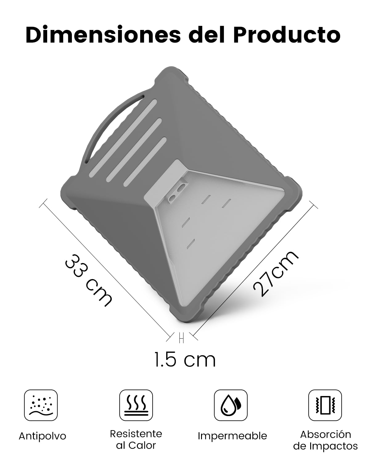 Mwin Funda Protectora Starlink Mini de Silicona Líquida con asa Cómoda, Cubierta Antiarañazos Portátil, Diseño con Bordes Ondulados para Accesorios Starlink Mini (Gris)