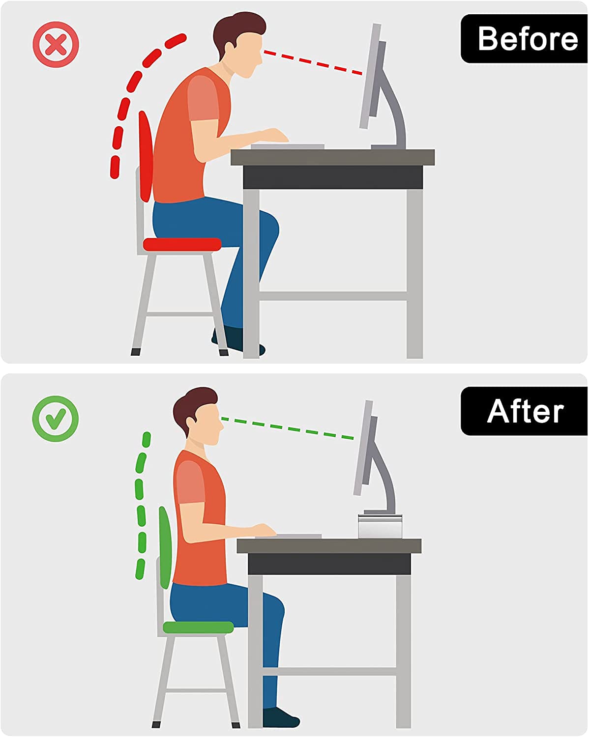 AboveTEK Premium Acrylic Monitor Stand, Custom Size Monitor Riser/Computer Stand for Home Office Business w/Sturdy Platform, PC Desk Stand for Keyboard Storage & Multi-Media Laptop Printer TV Screen
