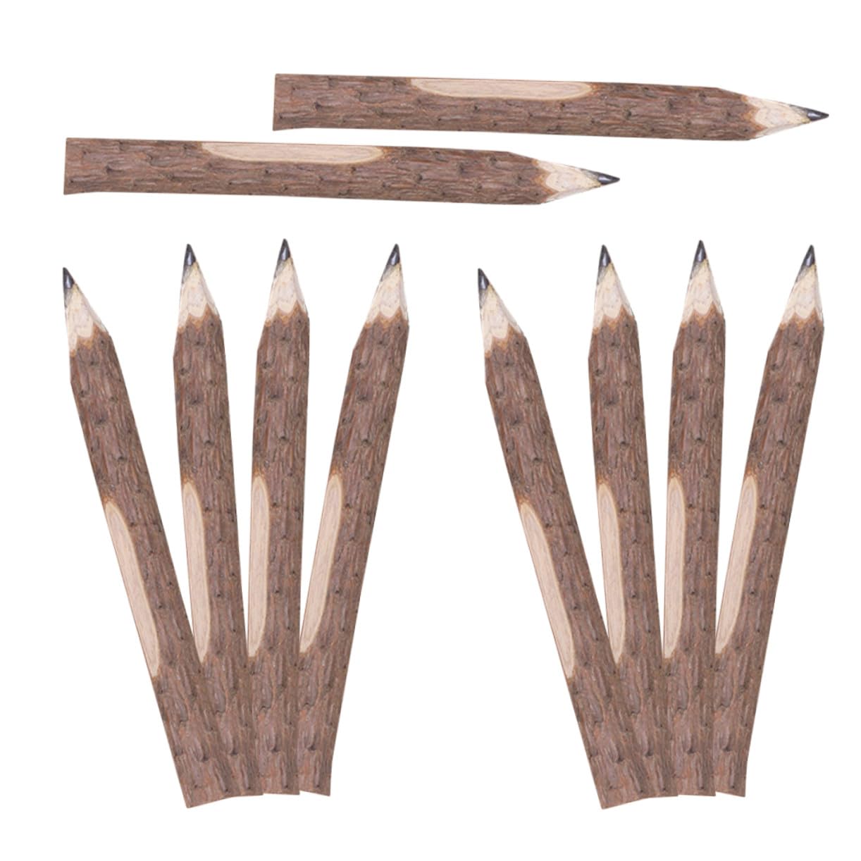 Gadpiparty 50 Pièces Crayons Bois Hb Hexagonaux pour Outils Écriture Légers et Durables Crayons Rustiques Forme Branche Pratiques pour Dessin et Coloriage Scolaire