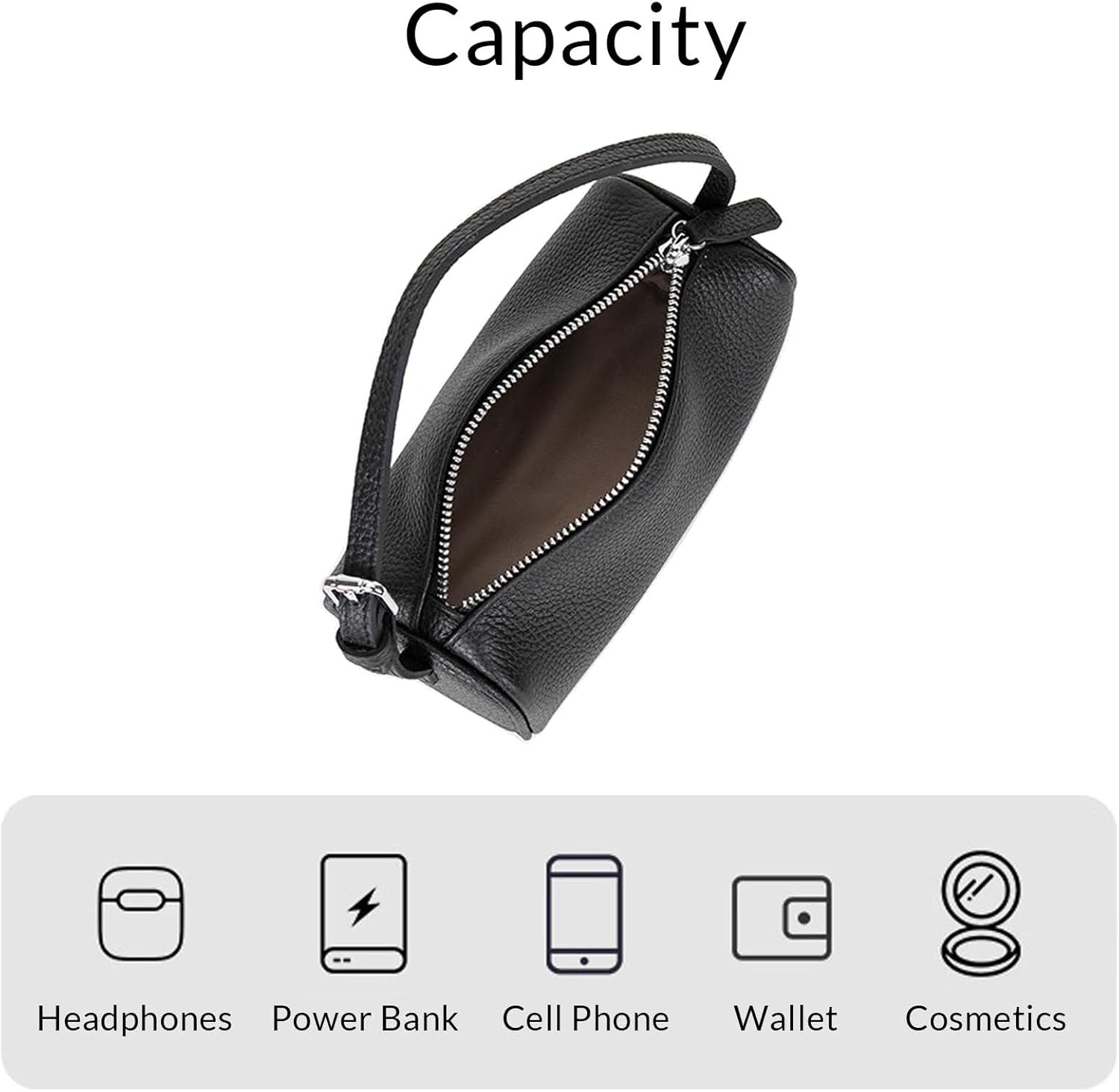 Leather Crossbody Bags for Women Shoulder Hobo Bag Small Barrel Purse with Adjustable Strap - Image 6