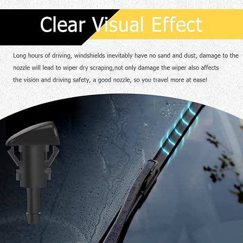 Miniatura 6 de Kit de boquillas para limpiaparabrisas, chorro de lavadora y manguera de fluido de 6.6 ft con conector, kit de manguera de lavado de parabrisas