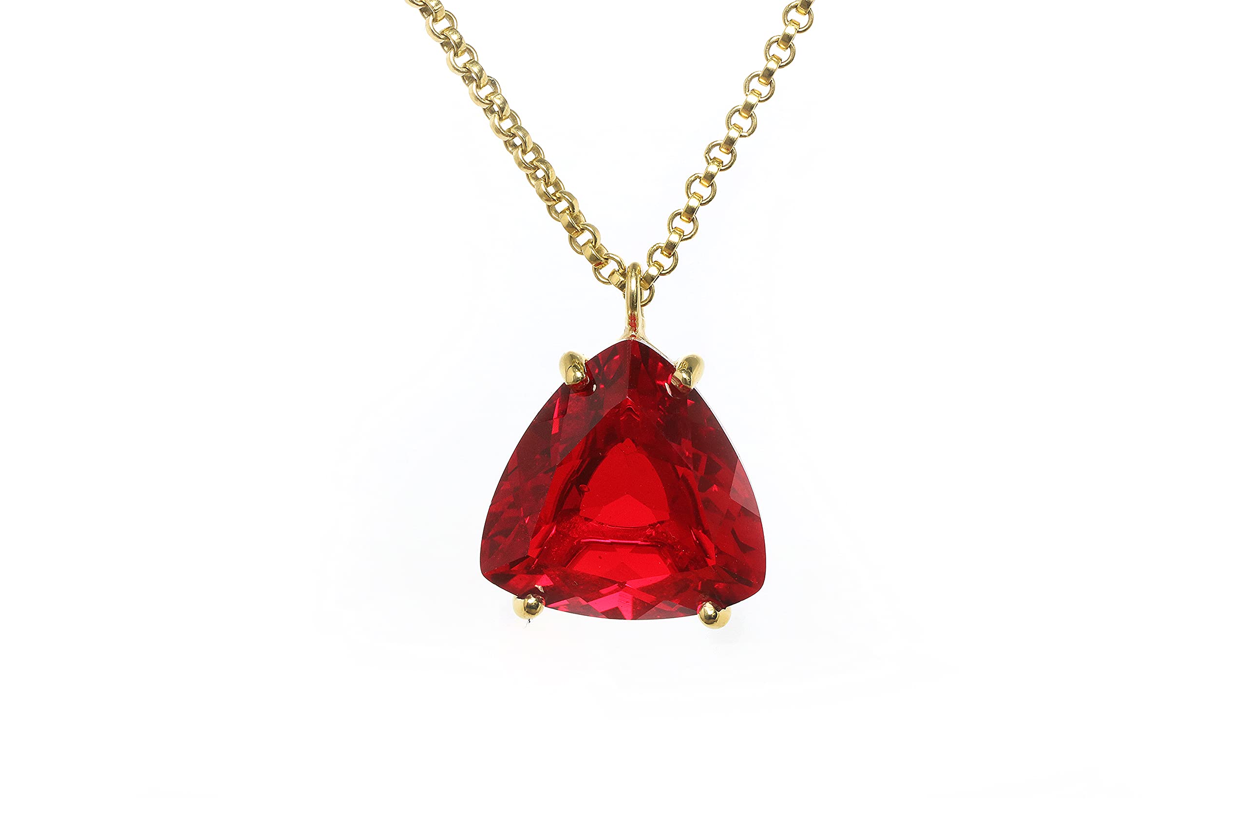 Bezaubernde Rubin Halskette - Handwerkliche 14k Gelb Gold Halskette - Aussage Schmuck Halskette, Mode Halskette, Geburtsstein Halskette, Geschenk Halskette - Anpassbare Material und Anhänger Form
