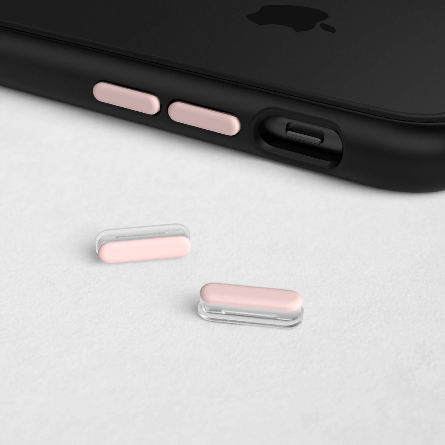 RhinoShield Extra Buttons for CrashGuard NX/Mod NX Apple Smartphone Cases | Additional Customization for All iPhone NX Smartphone Cases - Blush Pink