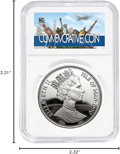 Miniatura 4 de 10 X Moneda Losa Protector Display Holder Almacenamiento 0.945 in para EE.UU. 25 Cents Quarter