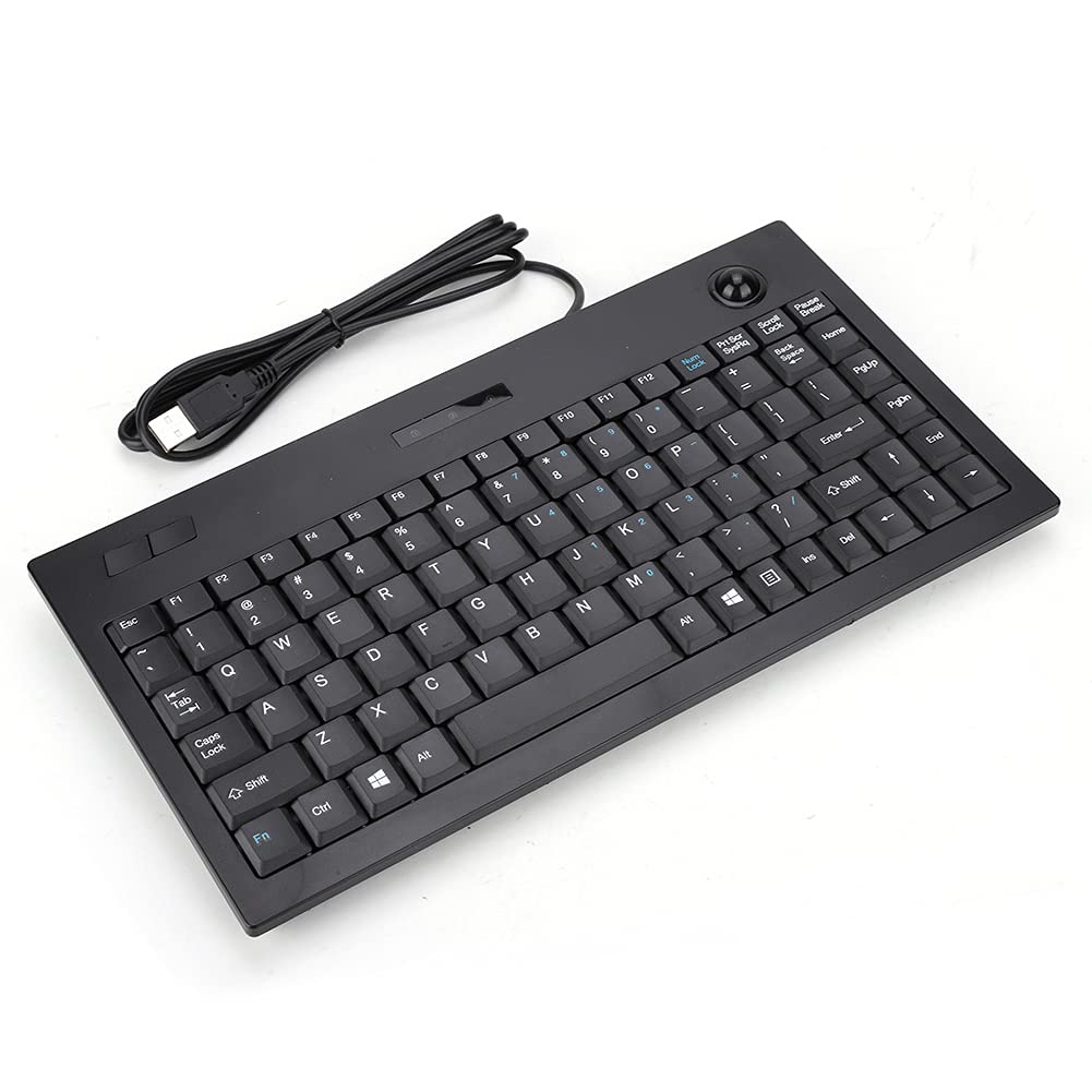 Ultra Cienka Mini Klawiatura Przewodowa, Przemysłowa Cicha Klawiatura Biznesowa USB, Wytrzymała z matą antypoślizgową z antypoślizgową konstrukcją i funkcją Plug and Play, Idealna do Biura,