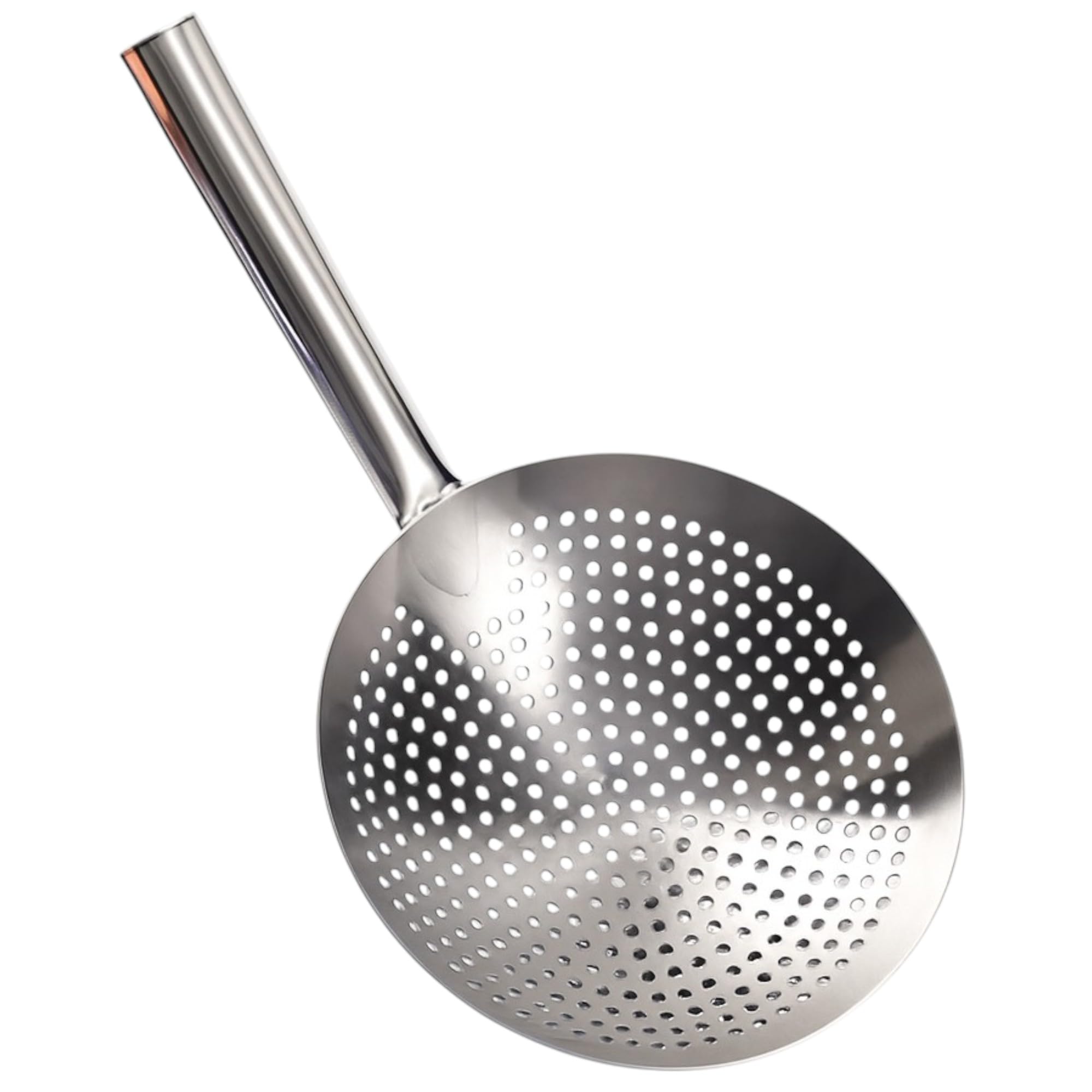 THW® Stainless Steel Round Skimmer, Mandarin Pasta Strainer 12-Inch Diameter