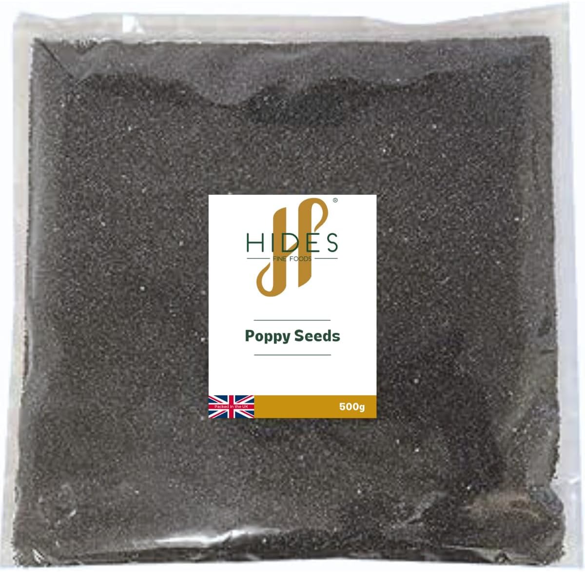 Hides Fine Foods - Poppy Seeds 500g - GMO Free - Suitable for Vegetarians - Baking - Bread - Rolls - Muffins - Cakes - Pastries - Breakfast - Salads - Seed Mixes