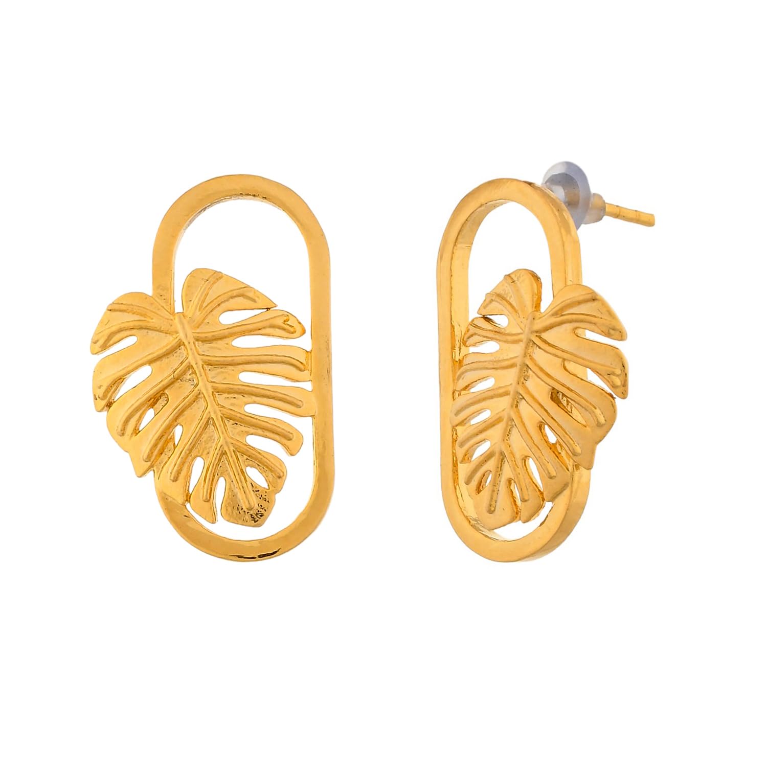 Voylla Hawaii Mounted Mini Monstera Studs|Studs Earrings For Women|Boho|Vacation|Travel| (B0D2HK6X7Y) Amazon Price History, Amazon Price Tracker