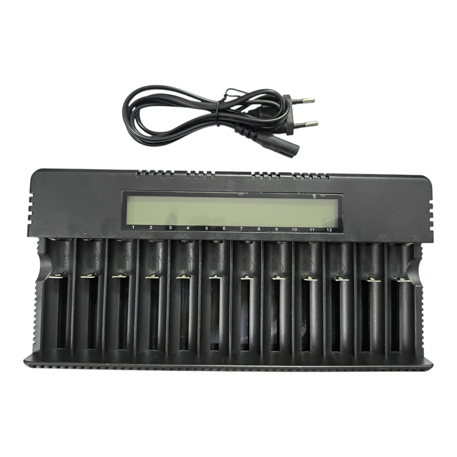 METAPOD 12 Slot Battery Charger with LCD Display | HD-8994A Fast Charging 6400mA | Supports 18650, 26650, 21700, AA, AAA NiMH NiCd Li-ion Batteries | Smart Multi-Bay Charger-image-9