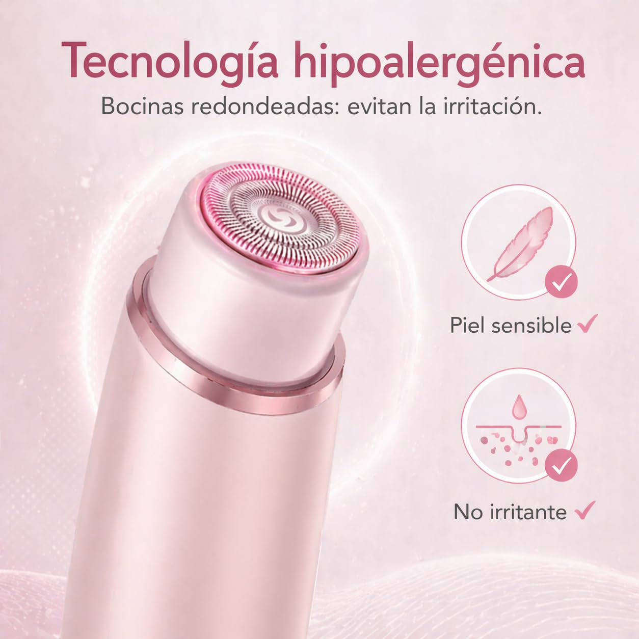 Sanuvia Depiladora Intima 2 En 1, Recargable Con Doble Cabezal, Uso Seco Y HúMedo, Ideal Para Piernas, Axilas Y Zona íNtima (Rosa)
