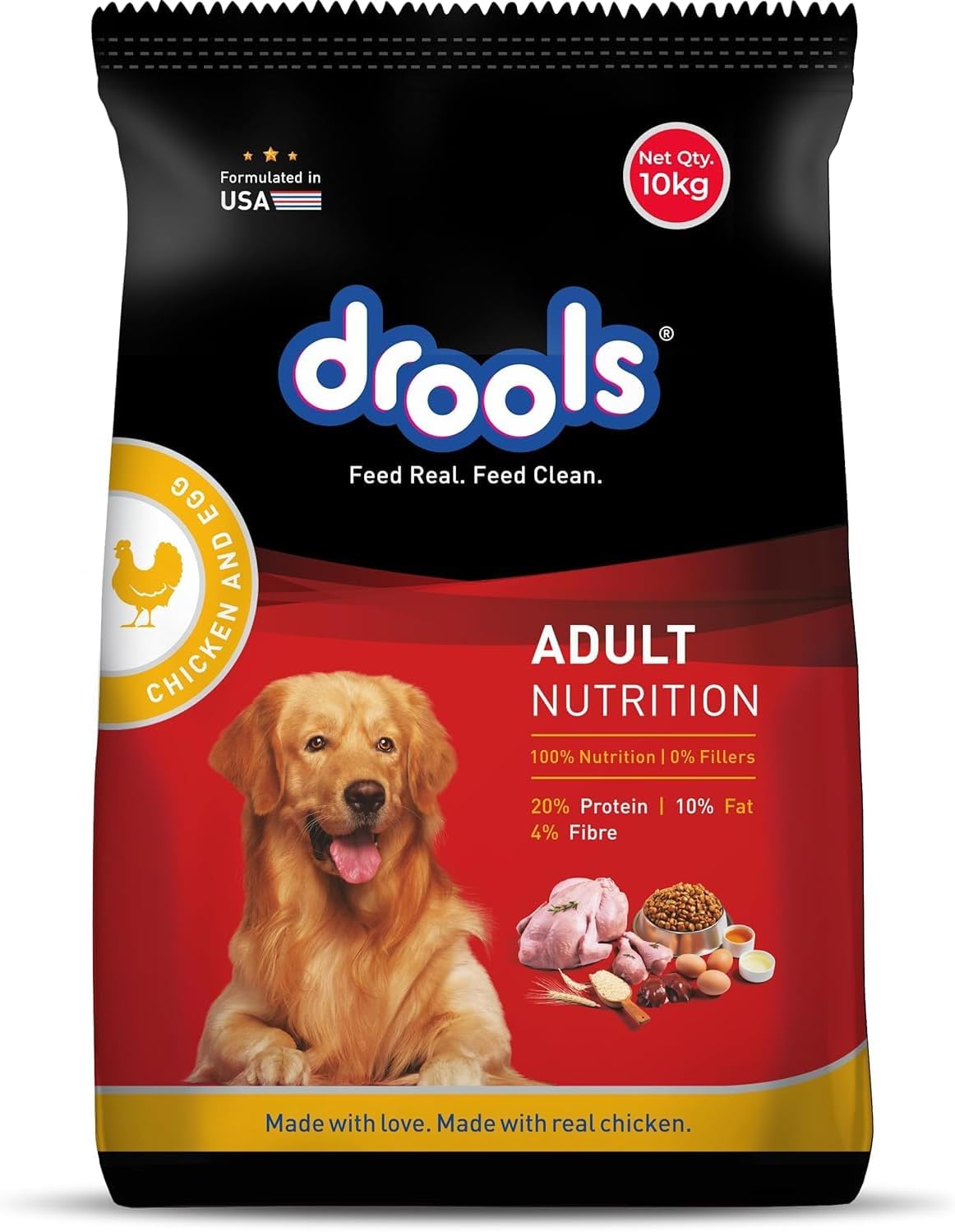 Chicken & Egg Dry Adult Dog Food, 10 Kg,Pack of 1