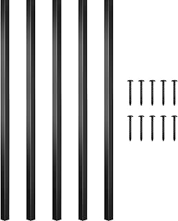 VEVOR Deck Balusters, 101 Pack Metal Deck Spindles, 26"x0.75" Staircase Baluster with Screws, Aluminum Alloy Deck Railing for Wood and Composite Deck, Square Baluster for Outdoor Stair Deck Porch