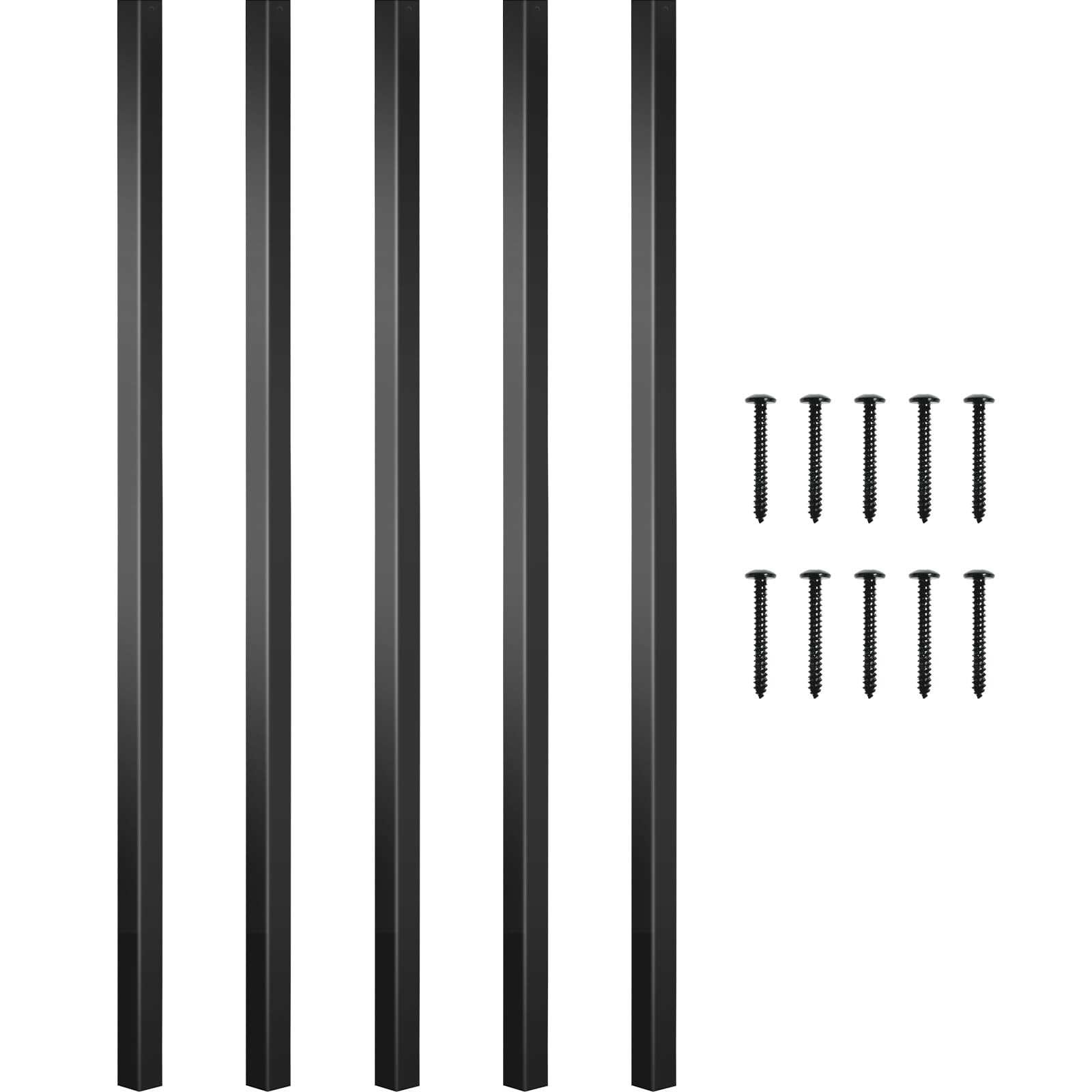 VEVOR Balusters Aluminum Deck Spindles, 26 Inch101 Pack, Black for
