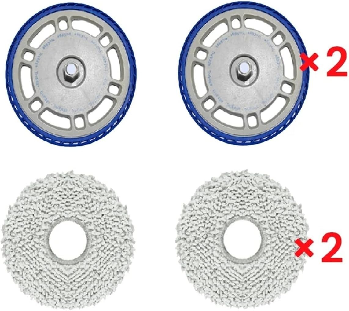 Robot Vacuum Cleaner Parts,Compatible for Ecovacs, T30S T30 Pro Robot Vacuum 4 Pcs Rag and Mop Holder Mop Kit