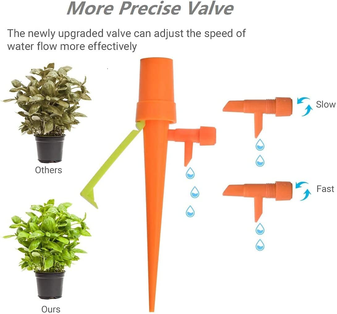 AREVERA 12Pcs Self Plant Watering Devices with Valve Control, Automatic Watering Spikes Devices