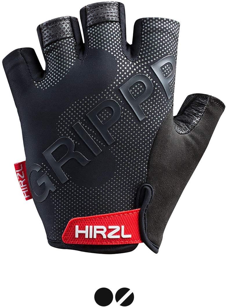 HIRZL Grippp Tour SF 2.0 Leather Bike Gloves, Short Finger, Breathable, Foam Padded, Anti-Slip, Sweat and Water Resistant, Ergonomic, Durable, MTB, Road, Mountain, Cycling, Swiss Technology……