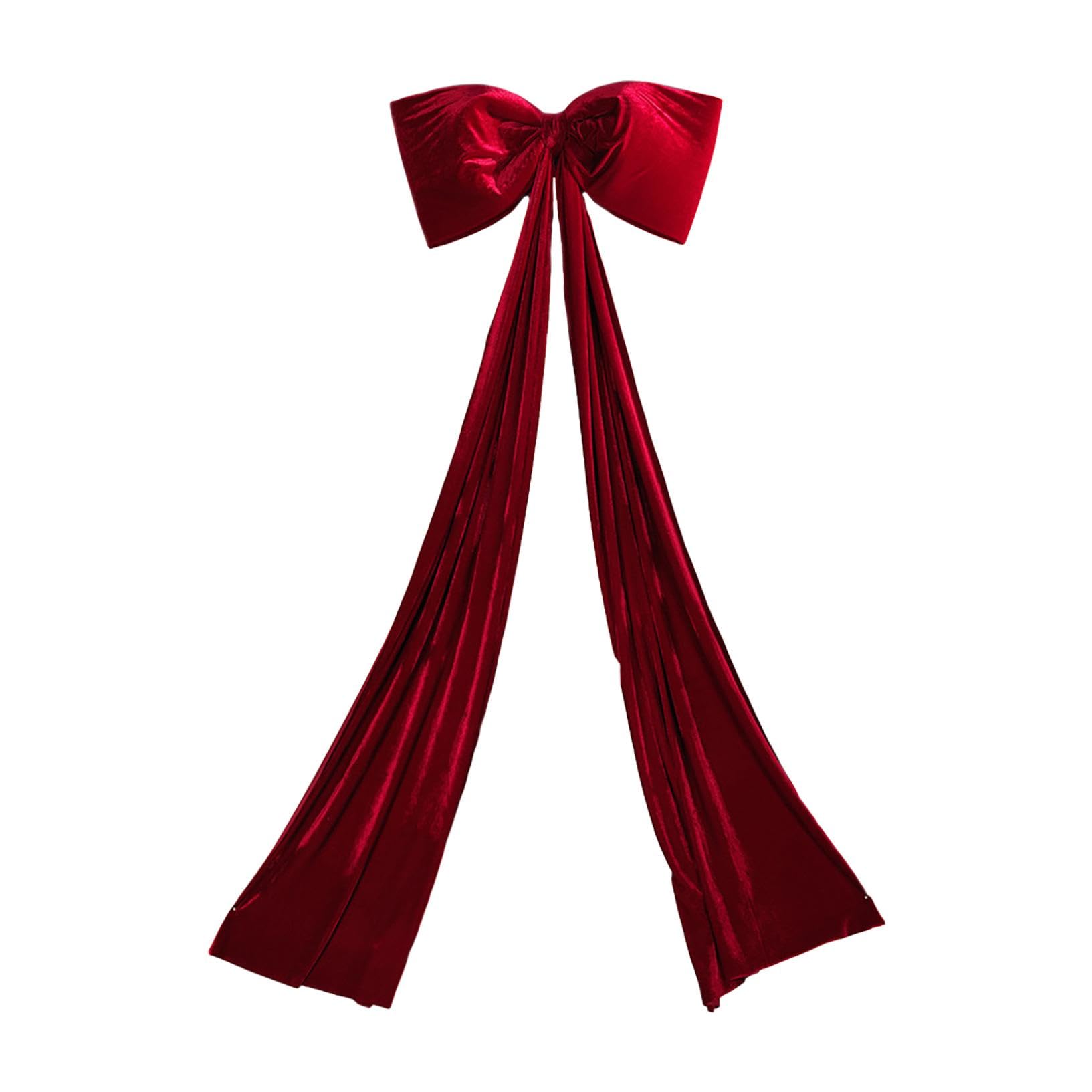 Fiocchi natalizi extra large in velluto, 70 x 180 cm, decorazioni giganti per alberi di Natale, decorazioni per ghirlande di casa, fondali da parete, decorazioni per feste di compleanno e matrimoni