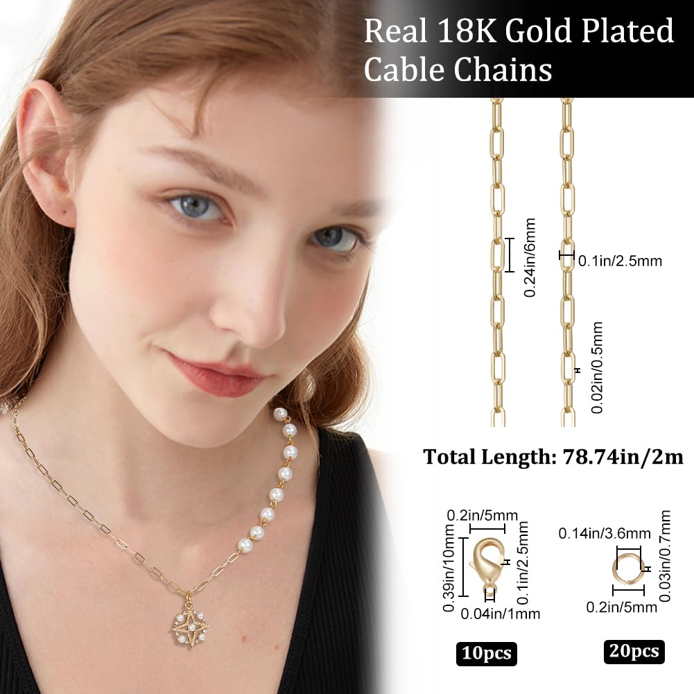 Onwear 10 Mètres/rouleau En Acier Inoxydable Plaqué Or 2.0mm 3.0mm Chaîne De Bijoux Bricolage Pour Collier Pendentif Faisant Des Accessoires