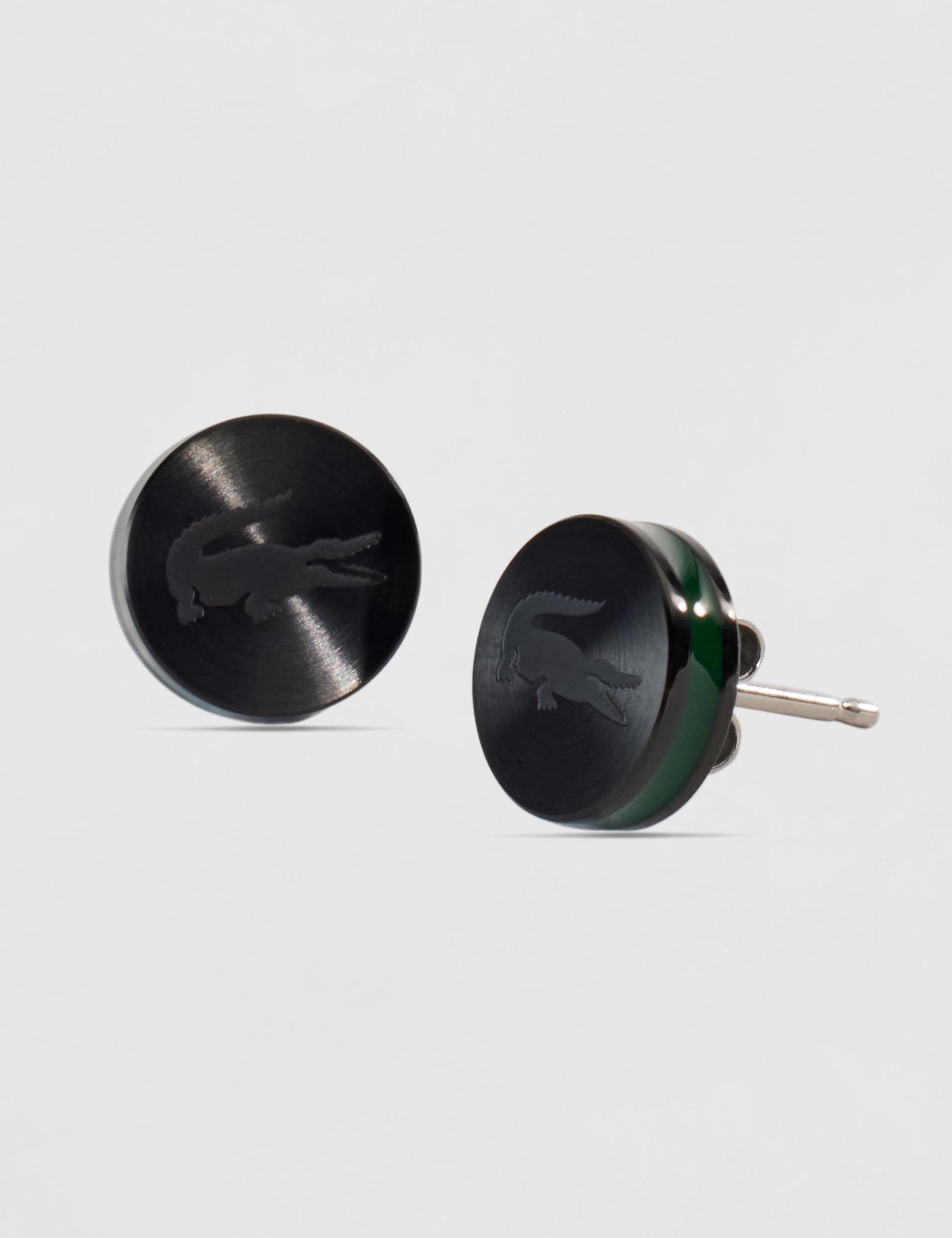 Lacoste Clous d'oreilles pour Homme Collection LACOSTE BASELINE disponible en version noire ou argentée