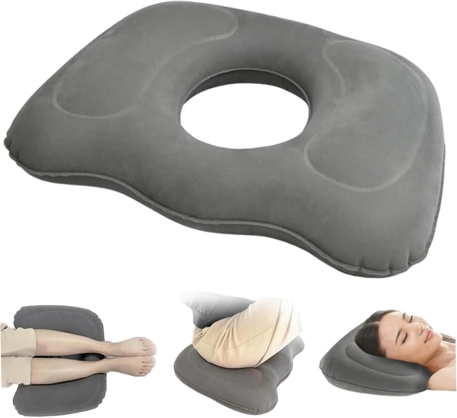 Doughnut Cushion Slow Resilient Hemorrhoid Pillow Portable Thick Donut Comfortable Chair Seat Cushion for Wheelchairs Relief Coccyx Pain Postpartum