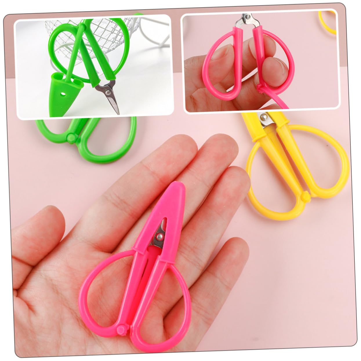 TEHAUX 18pièces Mini Ciseaux De Couture Avec Couvercle Ciseaux Portables Inoxydable Pour Tissus Broderie Et Artisanat