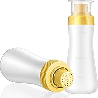 Vista 1 de 2 dispensadores de jarabe para pastel, botellas de salsa de 12 onzas, botella de plástico graduado con tapa de sellado, herramientas reutilizables