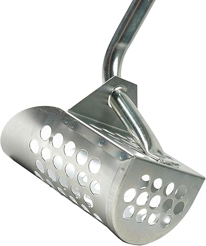 Miniatura 4 de Cucharas galvanizadas de mango largo y pala grande resistente para detección de metales de agua, descascarillado, caza en roca y más