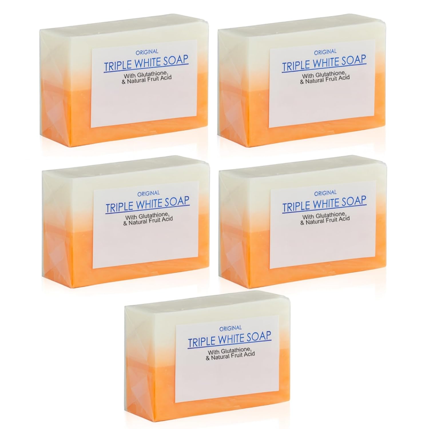 Triple Action Radiance Soap Bar – Cold-Processed Deep Cleansing & Exfoliating Formula for Face and Body - Reduces Uneven Skin Texture - Nourishing, Gentle, Non-Drying - 150g x 5 Bars