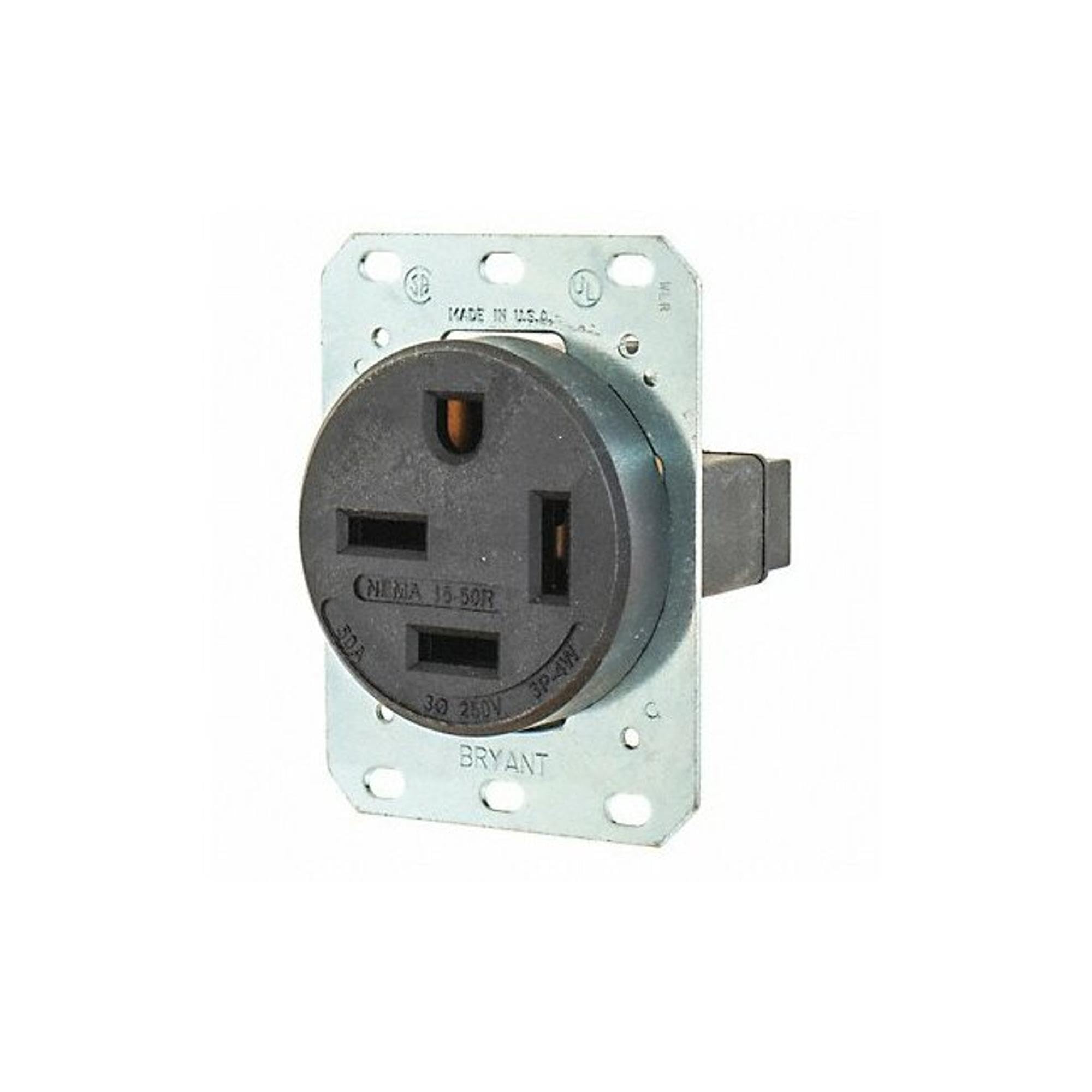 Bryant Electric 8450FR 50 Amp 250V NEMA 15-50R Flush