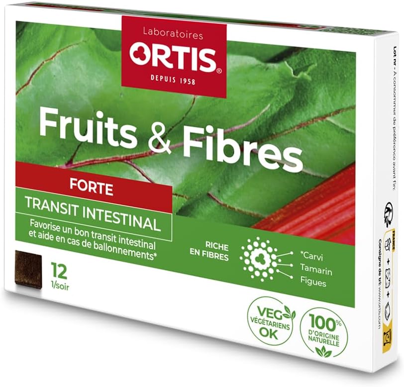 Ortis fruits & fibres strong intestinal transit 12 chews Ortis fruits & fibres strong intestinal transit 12 chews
