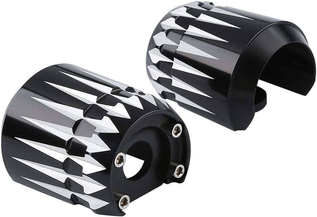 XMT-MOTO Lower Fork Slider Covers Fit For Harley Touring Road King FLHT FLHR 84-13 Black