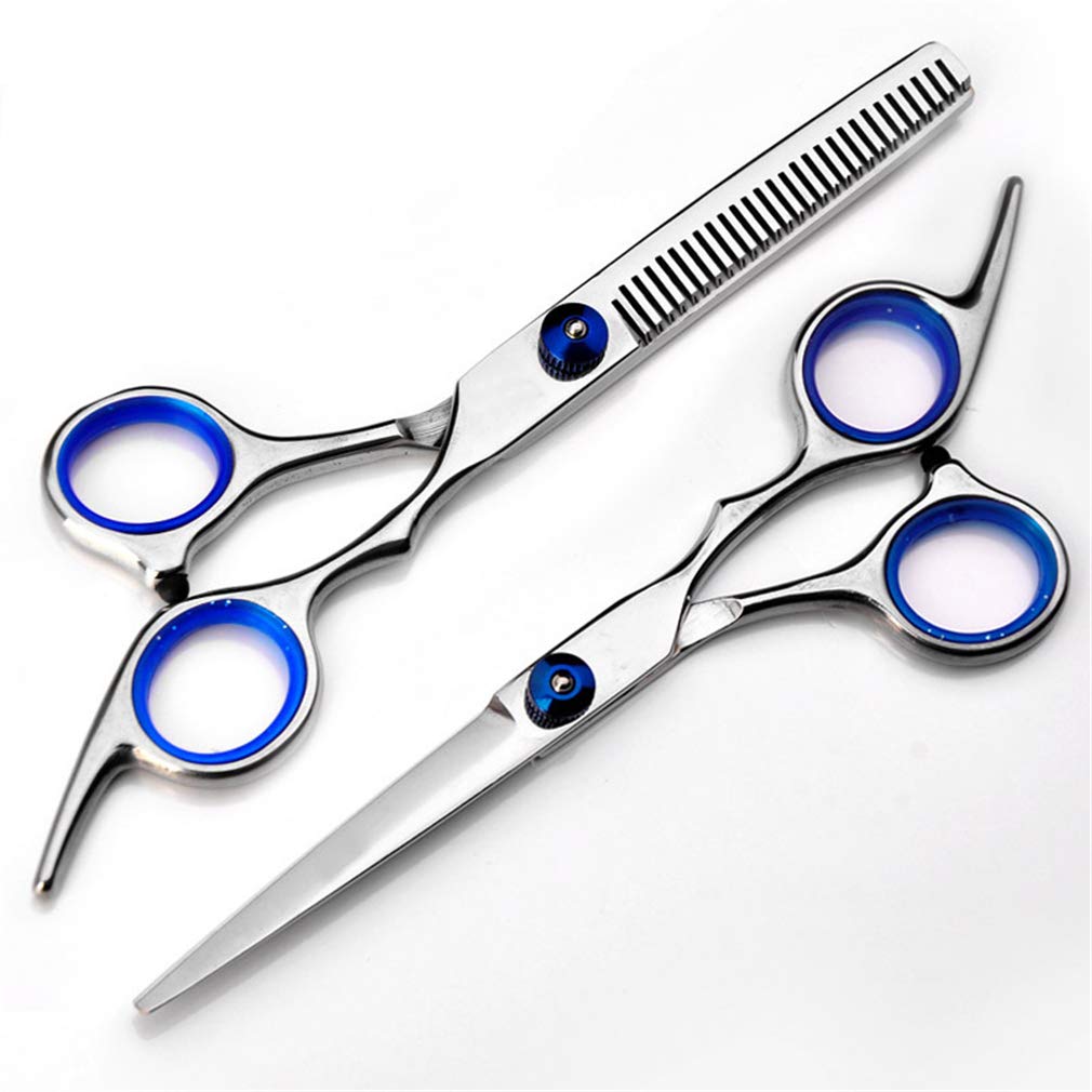 Kit Forbici per toelettatura Animali Domestici da 6,0 Pollici, Kit Forbici per toelettatura Cani Professionali Utensili da Taglio per Parrucchieri Acciaio Inossidabile, per Salone, Barbiere