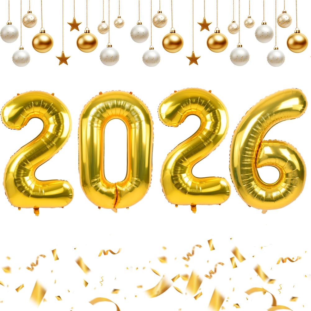 TONIFUL 42Inch Gold 2025 Aluminum Foil Mylar Number for Class of 2025 Graduation Party Decorations Christmas Anniversary Supplies