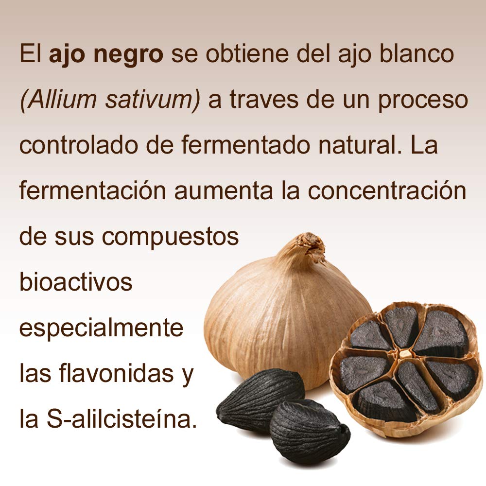 Ajo negro Cápsulas 500mg | 3x 120 Cápsulas de Ajo fermentado natural | Producto estandardizado | Un bote alcanza para 4 meses