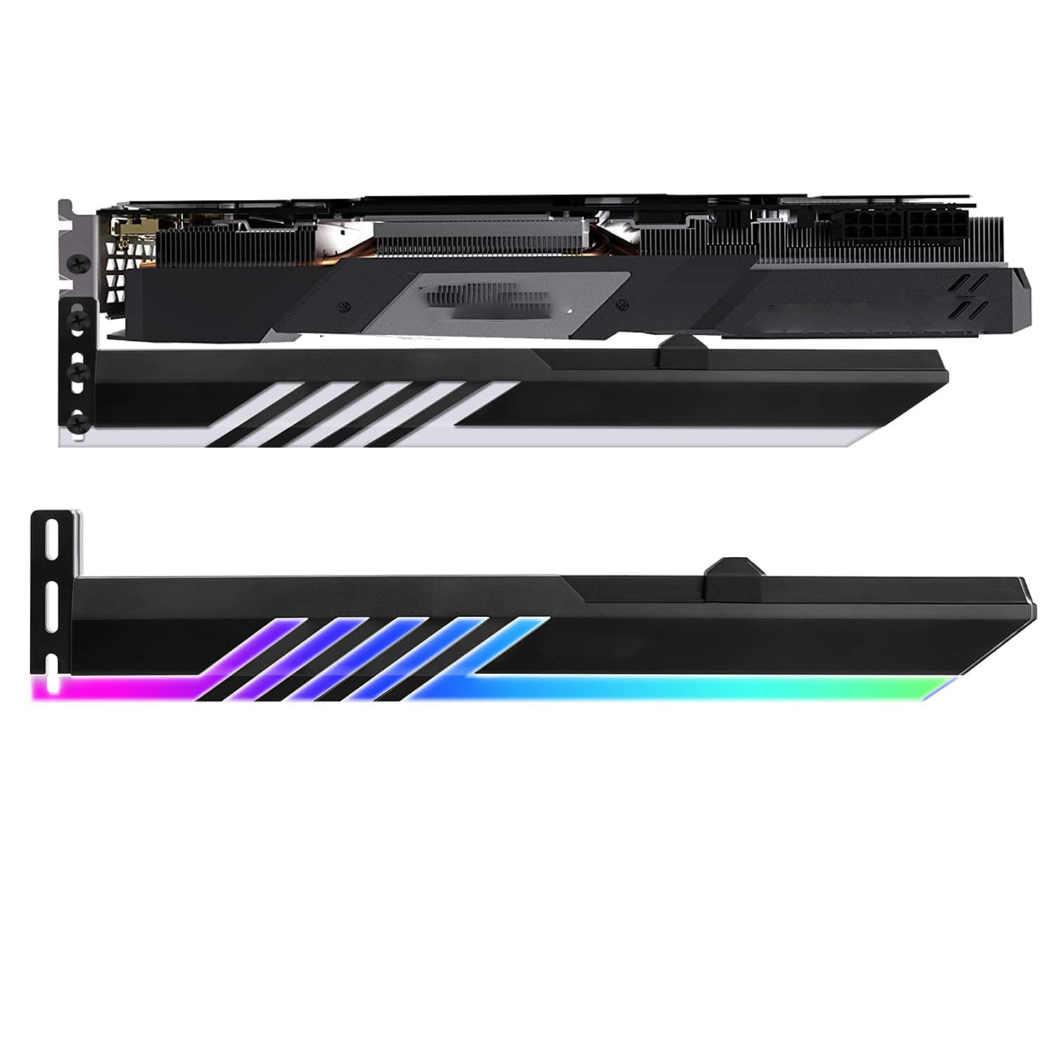 MAKINGTEC 5V 3-pin Addressable RGB Graphics Card GPU Brace Support Holder, Support Video Card Sag Holder/Holster Bracket, Black