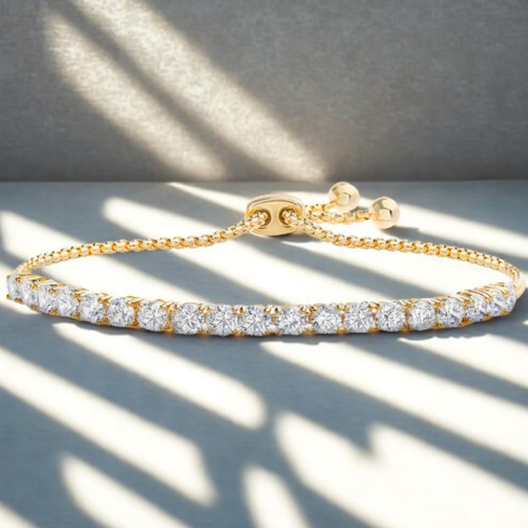 Devin Rose 8 Cttw Cubic Zirconia Adjustable Bolo Bracelet for Women 4mm - 6mm - Image 4