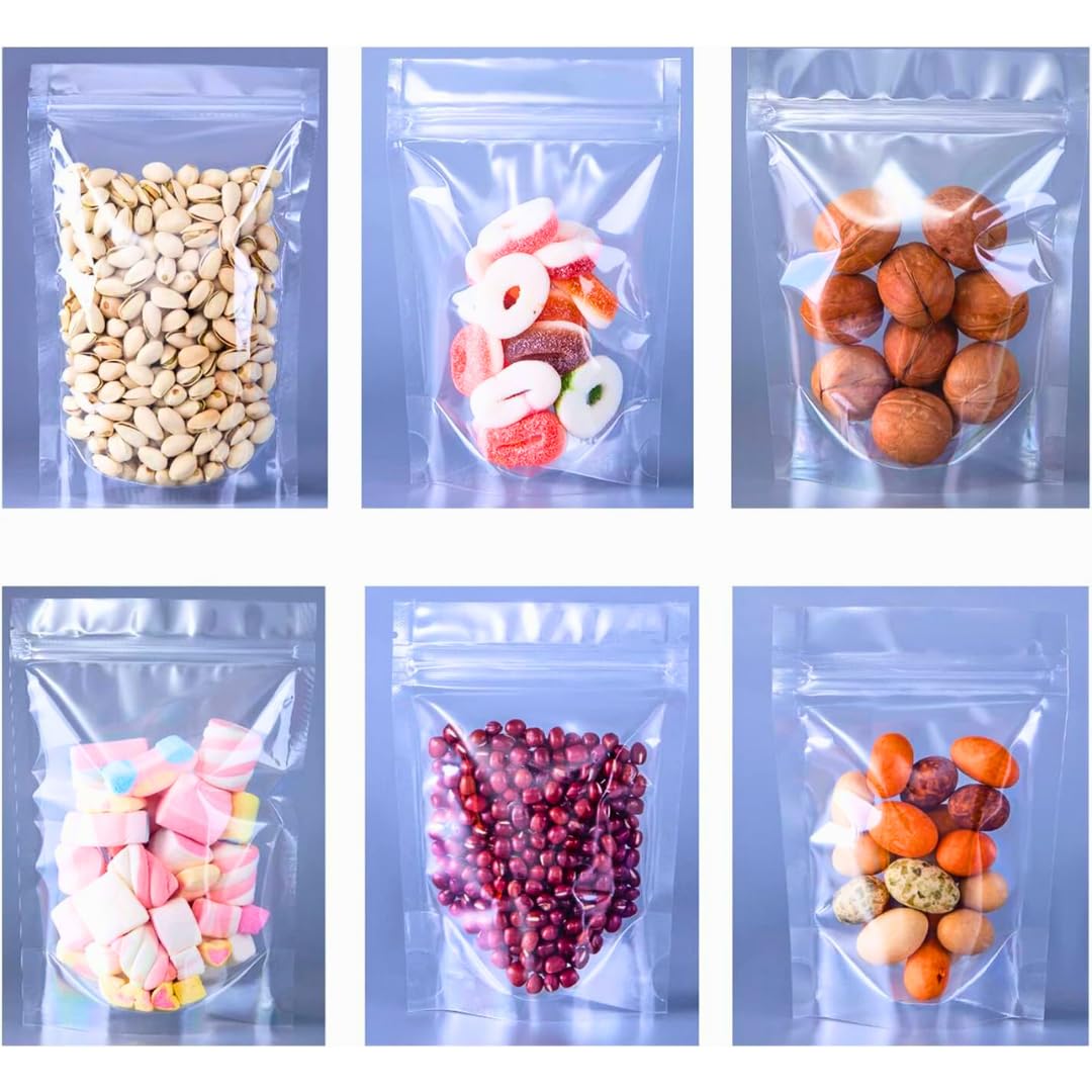 GREENTWISH Transparent Standup Zipper Pouch | Reusable LDPE Zip Lock Bag for Food Storage | Product Packing Pouch | Clear Zip Seal Pouch For Travel and Home Use | Size: 6 x 9 Inch (20 Pcs) 3