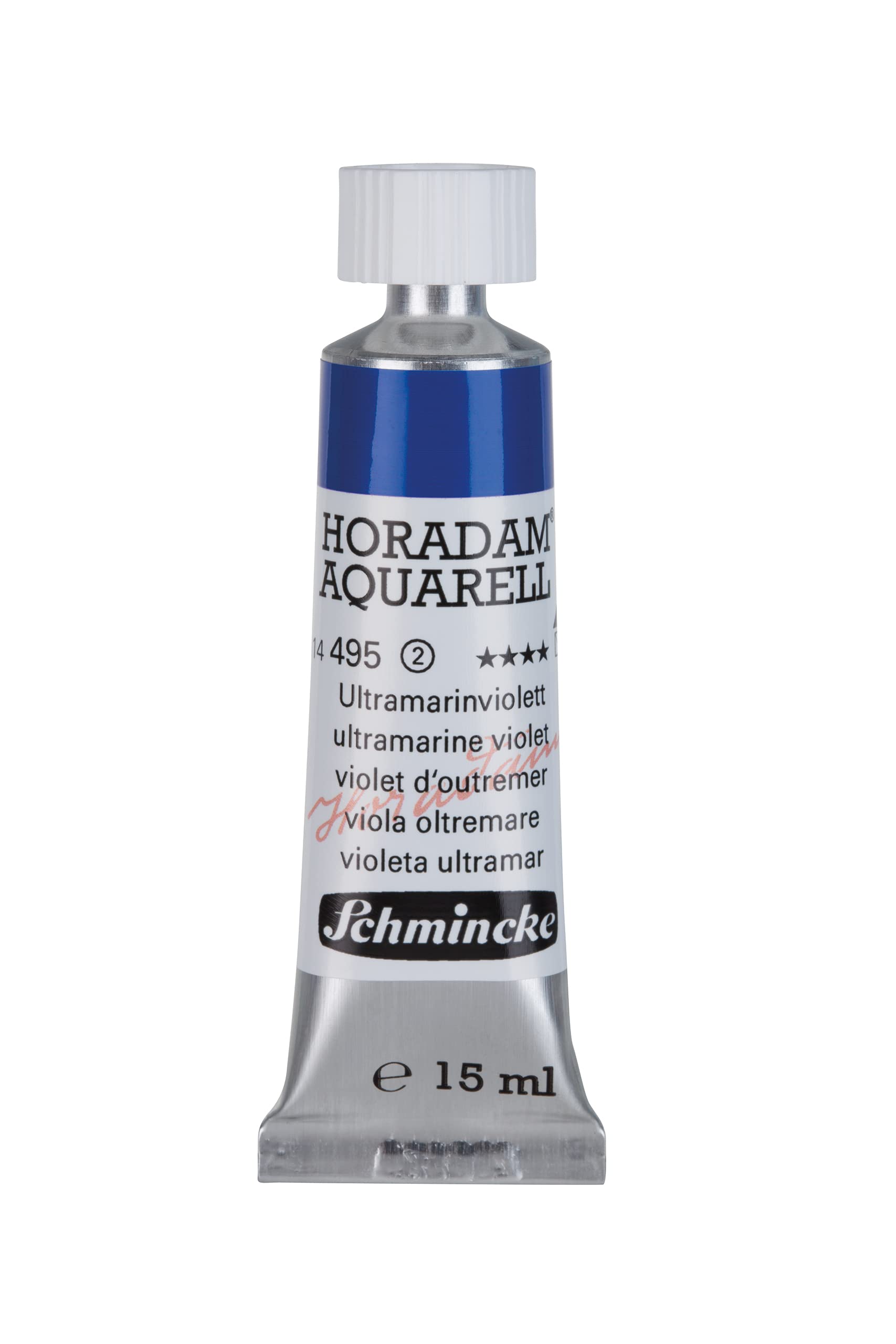 Schmincke - HORADAM® AQUARELL - finest artists' watercolour paints, 495 Ultramarine violet, 14 495 006, 15 ml tube